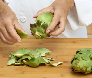 Alcachofas asadas Paso 1