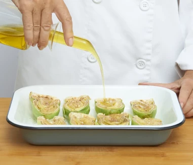 Alcachofas asadas Paso 4