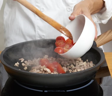 Pasta con carne Paso 4