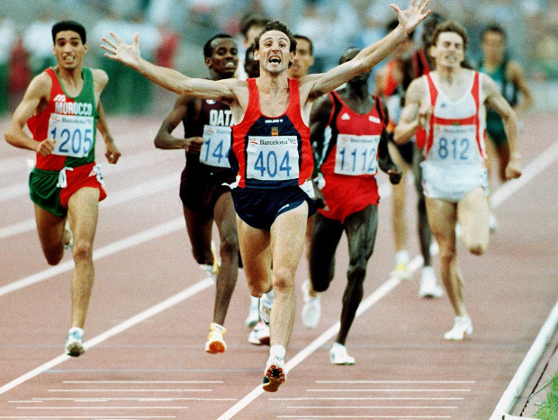 Fermín Cacho ganando.