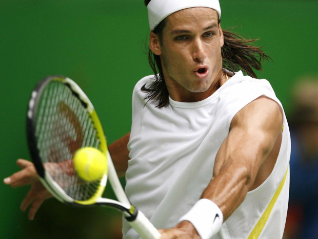El tenista Feliciano Lopez durante su partido en 2007.