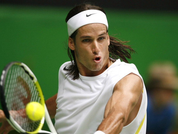 El tenista Feliciano Lopez durante su partido en 2007.
