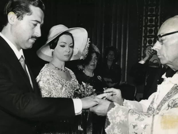 Sara Montiel, el día de su boda con Vicente Ramírez Olalla.