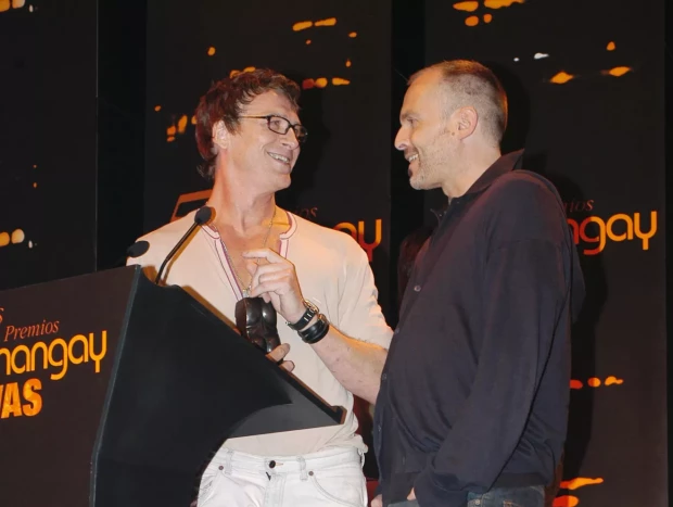 Miguel Bosé y Nacho Duato, en una entrega de premios.