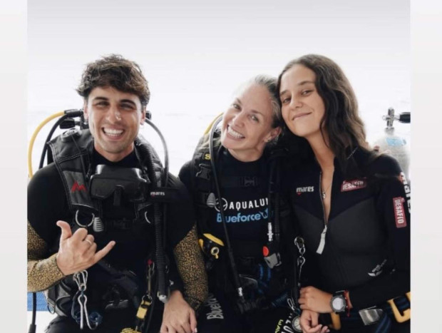 Victoria Federica, Genoveva Casanova y Daniel Illescas en Maldivas