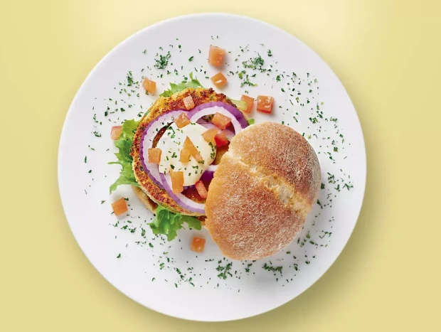 Hamburguesa vegetal de garbanzos