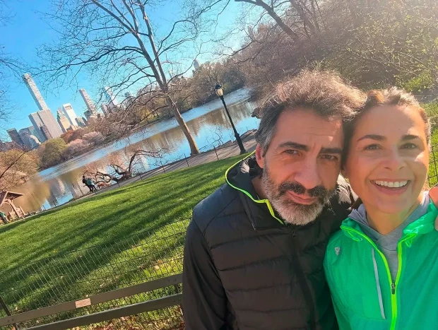 Nuria Roca con su marido Juan del Val durante un viaje a Nueva York.