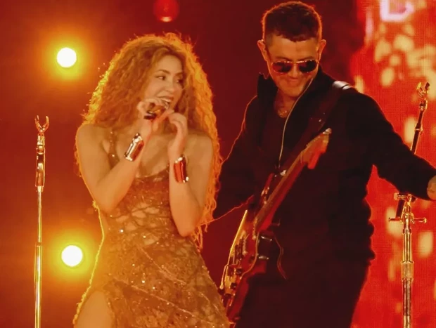 Shakira y Alejandro Sanz en el concierto