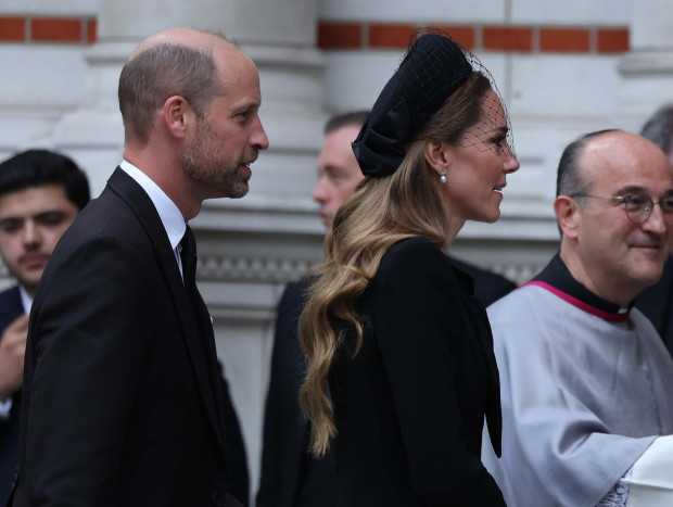 Kate Middleton arropa a su marido en el último adiós a la duquesa de Kent