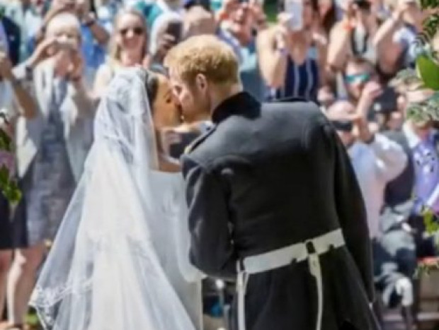 Harry y Meghan el día de su boda.