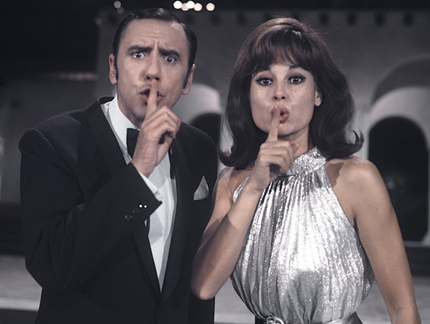 Con Laura Valenzuela cuando presentaban juntos “Galas del sábado”