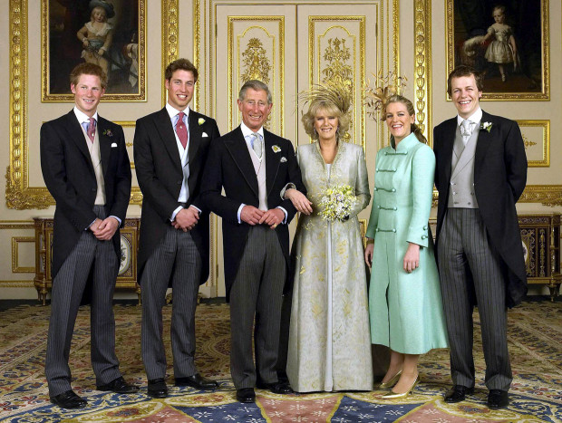 boda camilla parker y carlos de inglaterra con sus hijos