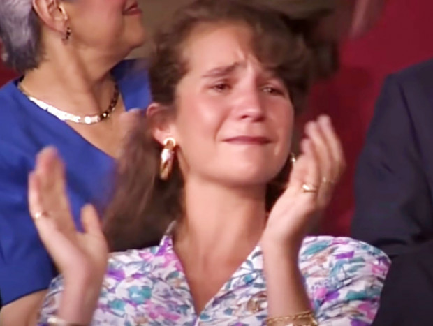 infanta elena llorando de emoción en los juegos olímpicos
