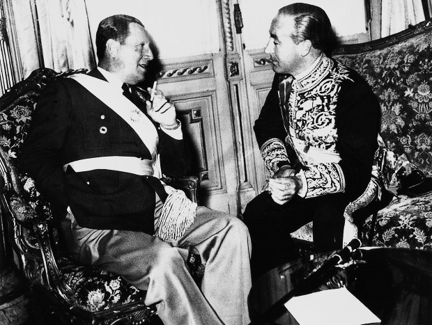 Juan Domingo Perón y el conde de Motrico