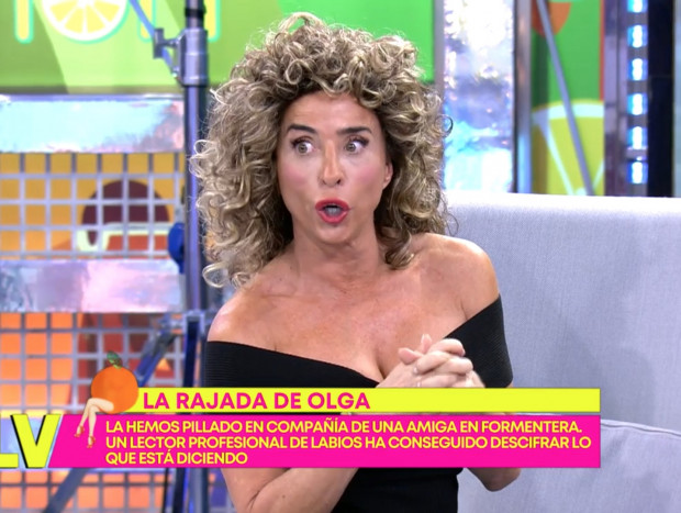 María Patiño, hoy en 'Sálvame Diario' hablando de Olga Moreno (Telecinco).
