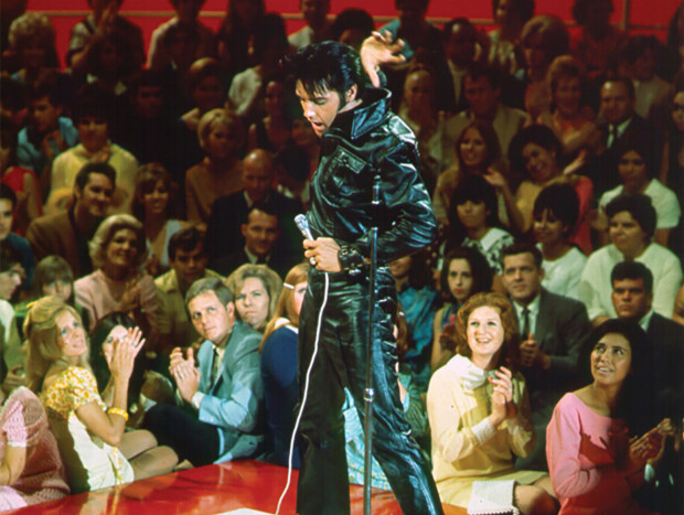 Elvis grabando "68 Comeback Special"
