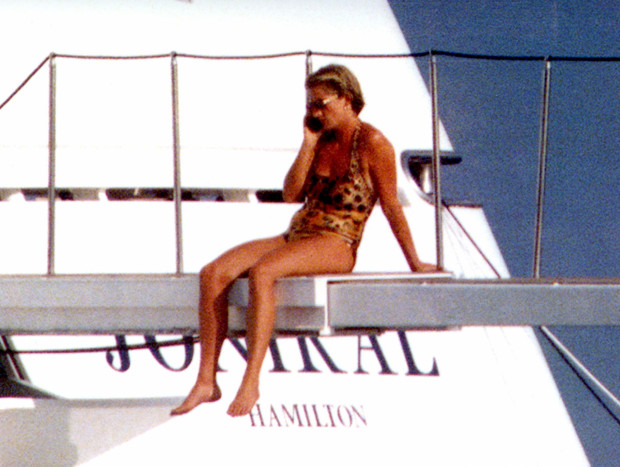Último verano de la princesa Lady Di en el yate de Dodi Al Fayed navegando en Saint Tropez .