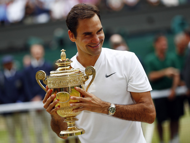 Roger Federer trofeo campeón Wimbledon