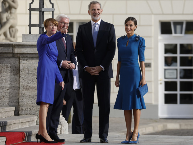 Felipe VI y Letizia con el presidente alemán