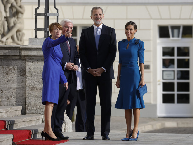 Felipe y Letizia con el presidente de Alemania