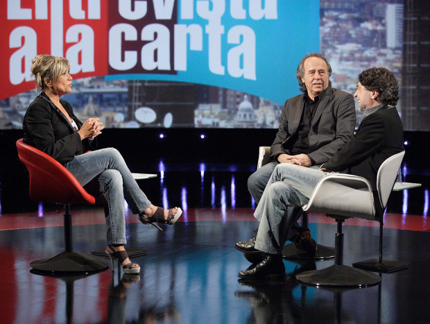 Julia Otero con Serrat y Sabina en Entrevista a la carta