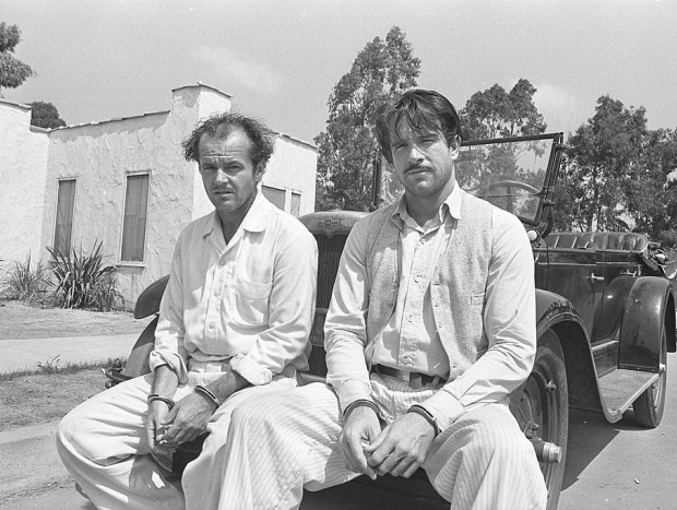 Unos jovencísimos Jack Nicholson y Warren Beaty en 1973.