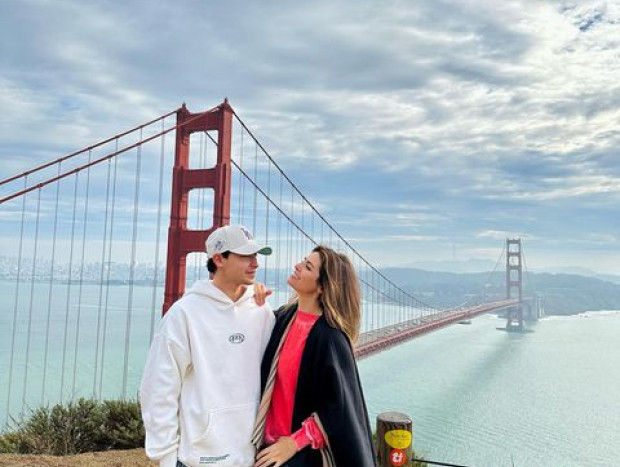 Nuria Roca en San Francisco con su hijo Juan