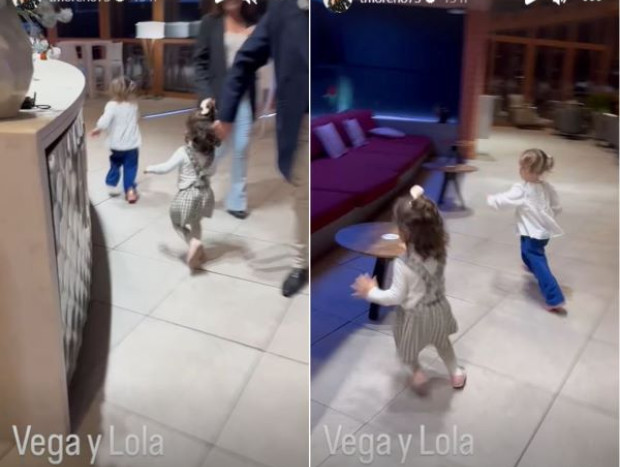 Toñi Moreno comparte un vídeo de su hija con la de Pastora Soler (captura).