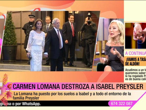 Carmen Lomana ha hablado sobre Isabel Preysler tras su separación.