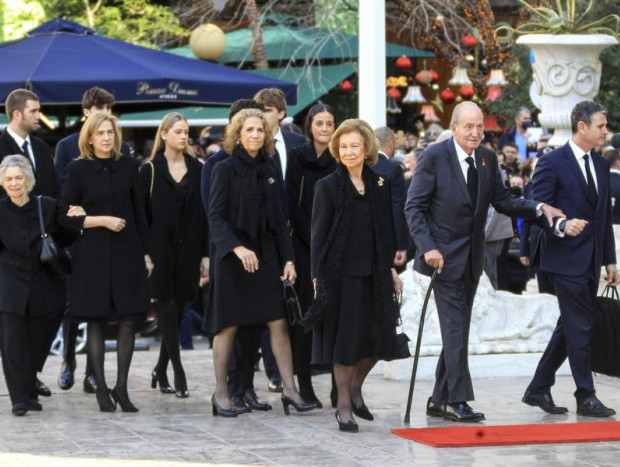 La familia real española en su visita a Grecia.
