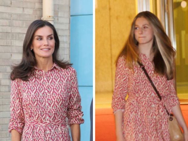 Letizia le "roba" un vestido a su hija Leonor.