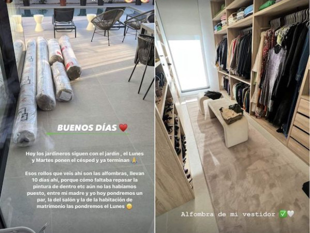 Violeta muestra algunos rincones de su casa en Instagram (jardín, vestidor)
