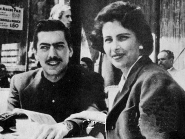Mario Vargas llosa con su primera esposa