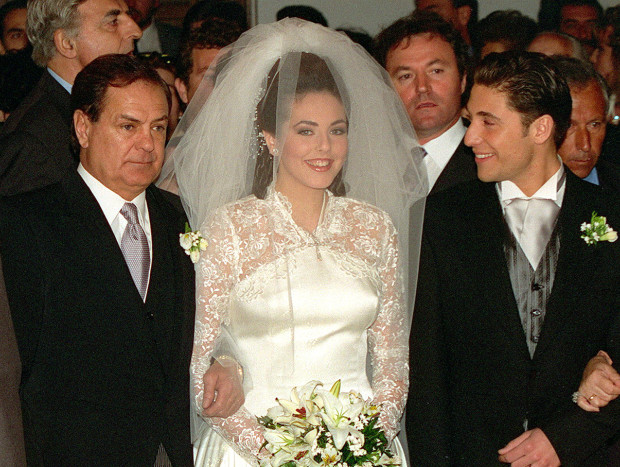 Pedro Carrasco en la boda de Rocío Carrasco con Antonio David.