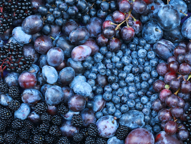 alimentos para la memoria arandanos uvas negras