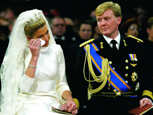 Máxima de Holanda llorando en su boda con Guillermo de Holanda