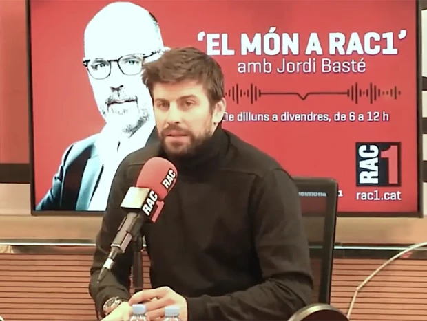 Gerard Piqué durante una entrevista en la radio.