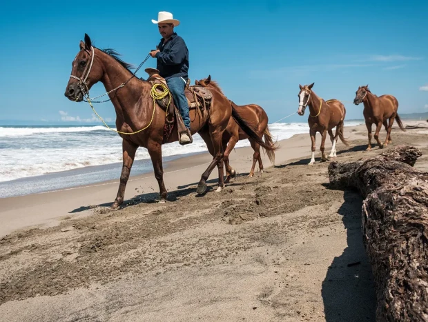 Rutas a caballo por la playa.