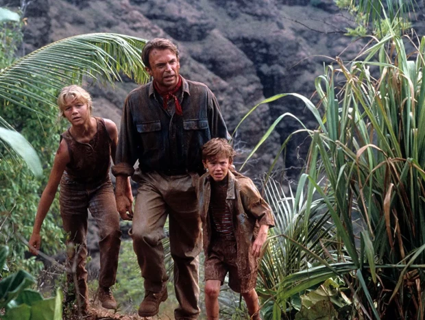 Imagen de la película Parque Jurásico, con su protagonista, Sam Neill