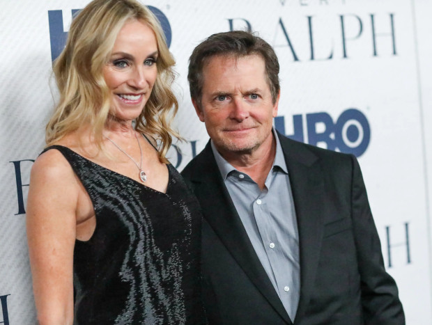 Michael J. Fox con su mujer, Tracy Pollan, su mayor apoyo.