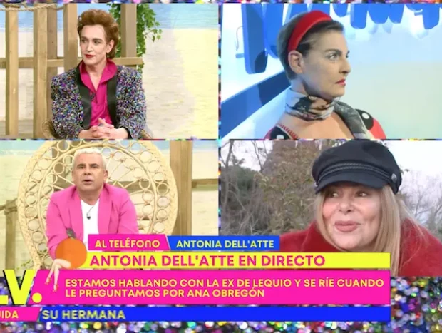 Antonia Dell'Atte entra en directo en 'Sálvame' en plena polemica Lequio-Obregón.