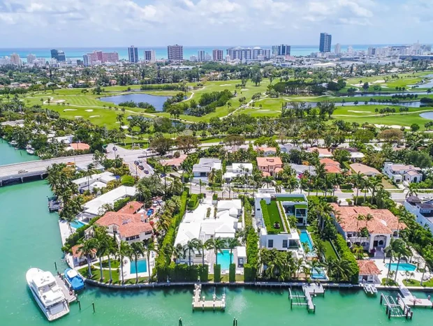 Casa de Shakira en Miami vista desde el aire