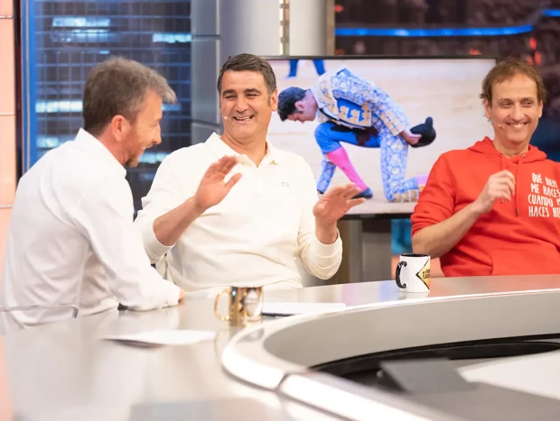 Jesulín y Albert Espinosa con Pablo Motos en 'El hormiguero'