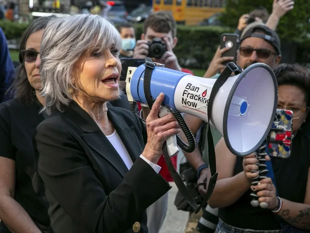 Jane Fonda en una manifestación.