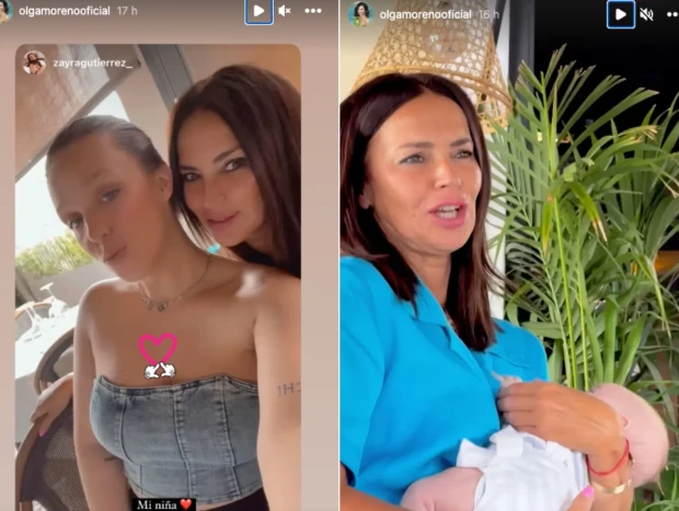 Olga Moreno y Zayra posan juntas en redes.