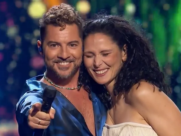 David Bisbal y Rosa López se mostraron de lo más emocionados con su actuación (Antena 3)