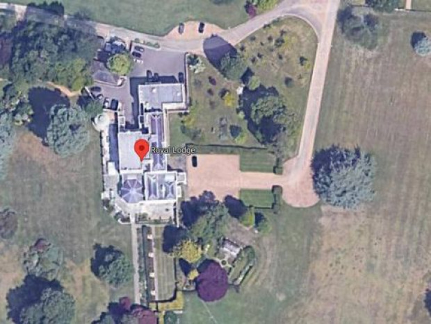 Imagen aérea de la residencia Royal Lodge.