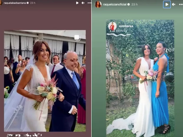 Raquel Lozano y sus amigos comparten algunas imágenes de la boda en redes.