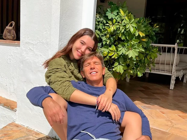 Alba Diáz y su padre