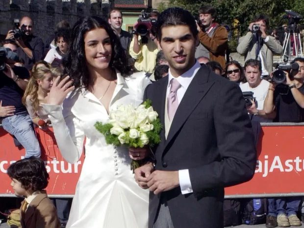 Blanca Romero en su boda con Cayetano Rivera